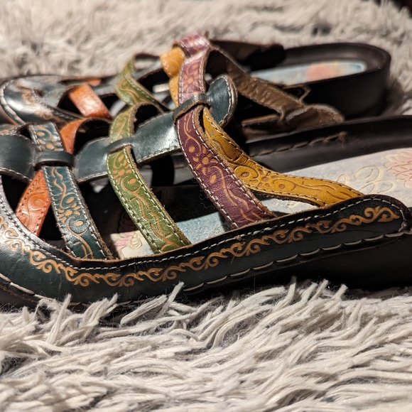 Elite by Conkys Sandals Mules Multicolor Size 11 - Picture 7 of 10